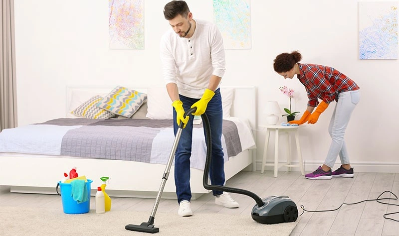 bedroom cleaning