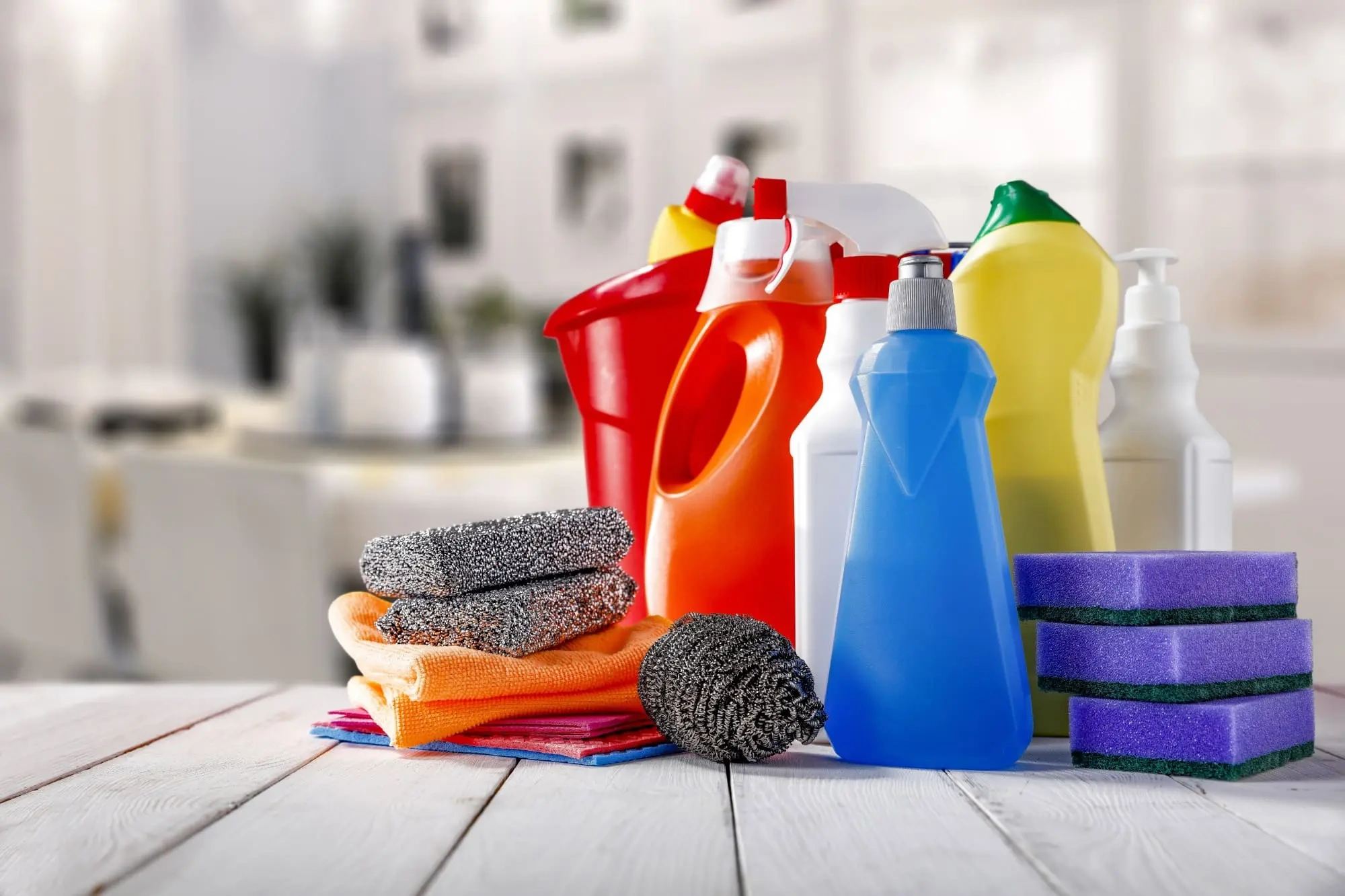 tools and products use in cleaning